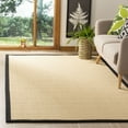 thumbnail image 2 of SAFAVIEH Natural Fiber Keane Solid Area Rug, Beige/Black, 4' x 4' Square, 2 of 8