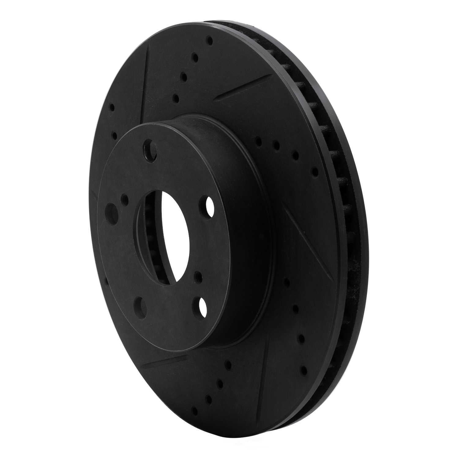 Dynamic Friction Company 633-76133L DFC Brake Rotor - Drilled And Slotted - Black