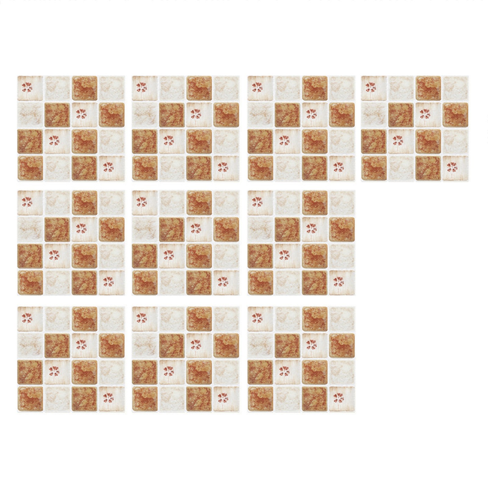 Wall board Sticker 10pc Peel And Stick Ceramic Tile Paste 3D Lattice