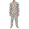 thumbnail image 3 of Balery Horse Pijama para Hombre de Dos Piezas con Manga Larga, Conjunto de Dormir y Descanso Suave con Bolsillos-Large, 3 of 7