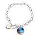 thumbnail image 1 of Pulsera de cadena de corazón Ocean Tree azul 7,5 pulgadas joyería encanto moda, 1 of 3