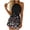Black, variant on Iyufng Summer Short Jumpsuits for Women Halter Neck Printed Rompers with Elastic Waist