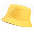 thumbnail image 2 of All Seasons Bucket Hat Exquisite Fishermen Caps Stylish Headwear Fashion Accessory with Solid Color for Outing Travel Wearing Yellow, 2 of 8