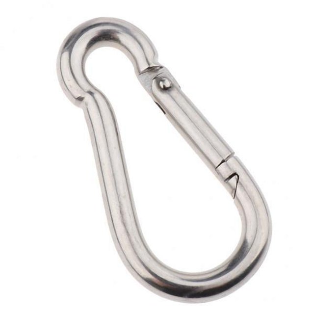Paquete de 10 llaveros de mosquetón Strade Fareast Limited acero inoxidable 304