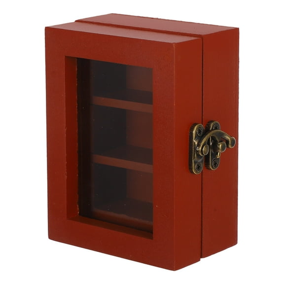 Small Vintage Wooden Bookcase for Mini Books in Home Library Aesthetic Shelf Decor