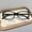 black frame, variant on Women's Oval Fashion Glasses, Light Brown Transparent Frame Non-Prescription Eyewear-Anti blue light reading glasses+4.00-Tea frame