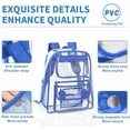 thumbnail image 4 of Inadays Clear Backpack for School PVC Clear Bookbag Heavy Duty Transparent Backpacks for Stadium Events Multiple Pockets See Through Bag for Concert Work Security Travel Festival, Blue, 4 of 6