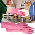 thumbnail image 1 of Decoration Waterproof Extra Long Kitchen Dish Washing Cleaning Household Gloves, 1 of 6