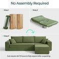 thumbnail image 5 of Linsy Home 110" Boneless Convertible Sleeper Sofa, 4-in-1 Modular Couch with Pillows, No Assembly Required, Green, 5 of 9