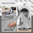 thumbnail image 4 of Pentantan 9'x12' Area Rugs for Living Room, Machine Washable Modern Stripe Neutral Rug, Non Slip Low Pile Waterproof Indoor Carpet for Bedroom Dining Room Office, Easy to Clean, Gray, 4 of 7