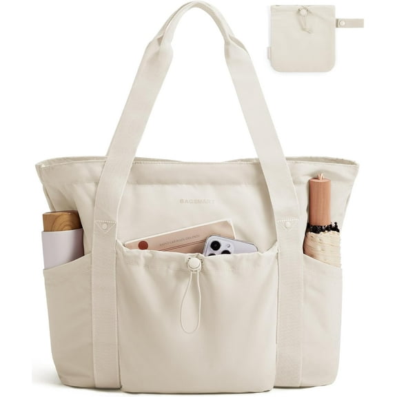 Tote Bag with Drawstring Bag, Large Tote Bag Shoulder Bag Top Handle Handbag for Travel, Work, Beach, Gym