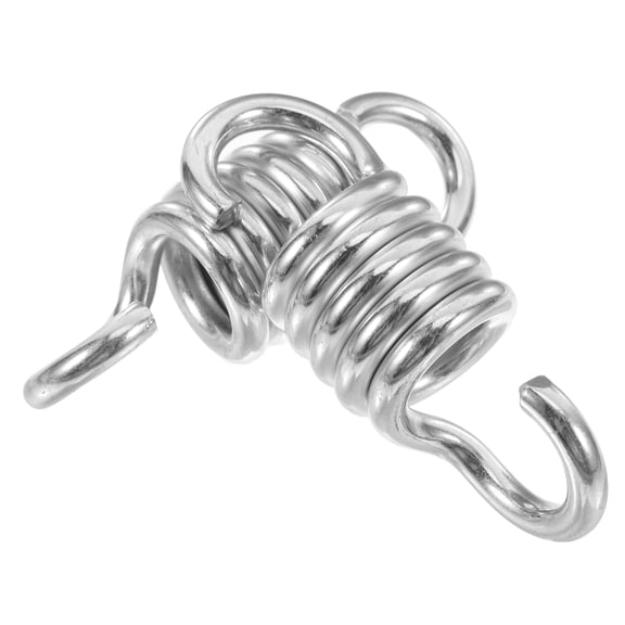 LOLIPPYY 2Pcs Iron Galvanized Spring Hammock Chair Spring for Porch Swing Outdoor Use Silver