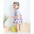 thumbnail image 3 of Newborn Infant Baby Girl Clothes Romper Shorts Set Floral Summer Outfits Cute Baby Clothes Girl, 3 of 8