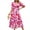 Red, variant on IDOPIP Womens Summer Short Sleeve V Neck Wrap Maxi Dress Casual Boho Floral Wedding Guest Dresses