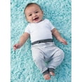 thumbnail image 5 of Little Star 100% Organic Cotton 4 Pack White Bodysuit Long Sleeve, 5 of 9