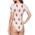 thumbnail image 4 of Naloa Strawberry Women's Short-Sleeved Onesie, One-Piece Swimsuit for Parties, dates, clubs - Small, 4 of 9