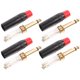 thumbnail image 1 of Cable adaptador de guitarra de 6,35 mm con conectores de audio para micrófono, estéreo, rojo, PVC, 4 unidades, 1 of 6
