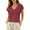 A-Wine1270, variant on XIAONU Deep V-Neck Rolled- T-Shirt for Women Casual Everyday Relaxed-Fit Basic Tee