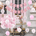 thumbnail image 5 of 50pcs Pink Bow Balloons 12inch with Pink White Clear Bow Balloons for Pink Coquette Wedding Baby Shower Birthday Party Decorations, 5 of 6