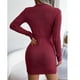 thumbnail image 4 of Vestido suéter con cuello redondo,Paquete Vestido suéter a la cadera Paquete Vestido suéter a la cadera Vestido suéter para mujer Robusto y resistente, 4 of 6