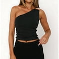 thumbnail image 4 of Summer Halter Tops for Women Deep V Neck Crop Tank Top Backless Tankini Top Black M, 4 of 9