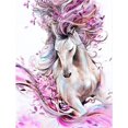 thumbnail image 1 of ZHAOCHENG Kit de pintura de diamante redondo completo, caballo rosa 40 x 50 cm, kit de pintura de diamante animales, bordado de diamantes por número, kit de mosaico para adultos, bordado artesanal sob, 1 of 5