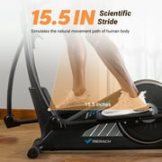 MERACH Elliptical Exercise Machine, 16 Adjustable Workout Levels Silent Magnetic Resistance Fitness Equipment, Compatible Fitness App, 350 lbs Capacity