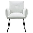 thumbnail image 2 of Acko Dining Chair Set of 2- Light Gray Fabric- Black Metal Frame, 2 of 6