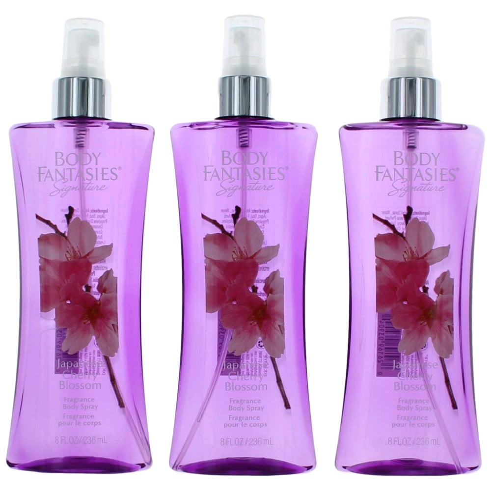 Japanese Cherry Blossom by Body Fantasies 3 Pack 8oz Fragrance Body