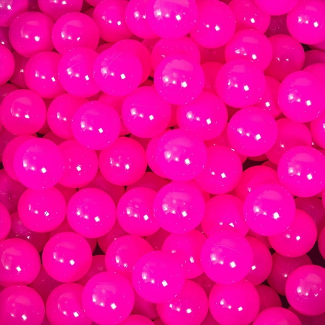 Pelotas para piscina de bolas de color rosa intenso de 2,15" de WICVIK, 100 unidades, resistentes al aplastamiento