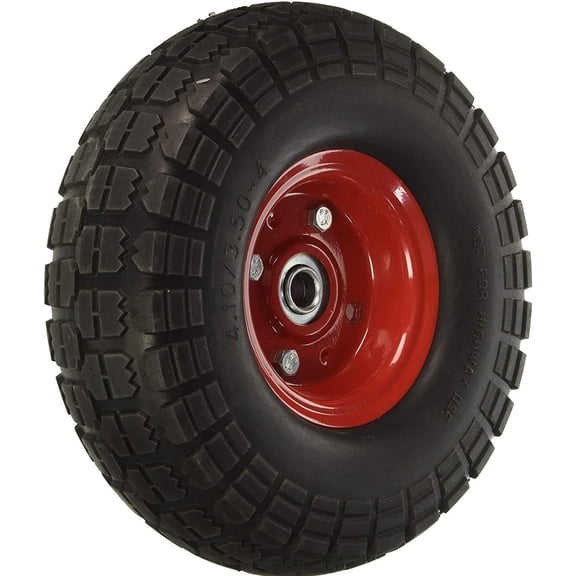 National Standard 10" Flat Free Hand Truck Tire and Wheel with 5/8" Center Shaft Hole
