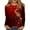 Red, variant on Womens Christmas Tops Long Sleeve Shirts Print Crew Neck Pullover Casual Street Style Fashion Festive Occasions Fall Clothes For Women Tees Blouses