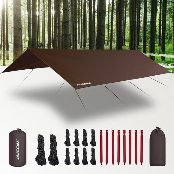 Lona de Camping Impermeable JAICOM 1.4 kg 10x5 m con Accesorios