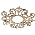 thumbnail image 2 of Ekena Millwork 20"OD x 6 1/2"ID x 1/4"T Dijon Wood Fretwork Pierced Ceiling Medallion, Red Oak, 2 of 3