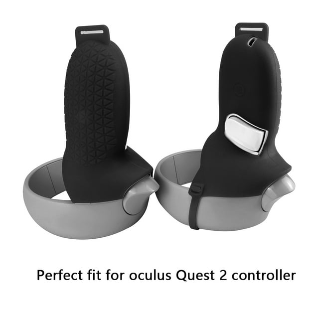 VR Handle Cover Silicone VR Glass Cover Cover Silicone Half Controller Accessory Replacement for Oculus Quest 2, Black