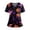 01-Dark Purple, variant on Halloween Scrubs for Women V Neck Cute Printed Scrub Tops Medical Nurse Shirt Soft Casual Uniform with Pockets Holiday 02-Blue XXL