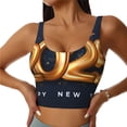 thumbnail image 2 of Lsque 2025 Happy New Year 6 Printed Women'S Sports Bra, Compression, Moisture Wicking, High-Impact Sports Bra For Women,Supportive sports bra-Large, 2 of 9
