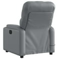 thumbnail image 4 of vidaXL Gray Faux Leather 6-Point Massage Recliner Chair for Living Room, Adjustable Back & Footrest, 4 of 5