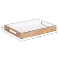 thumbnail image 2 of Kate and Laurel Ehrens Decorative Wood Tray, Natural/White 13x17, 2 of 9