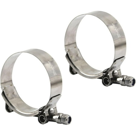 

(2 Pieces) 95-103mm 304 Stainless Steel T Bolt Hose Clamp Heavy Duty Pipe Clamps AAA-1242