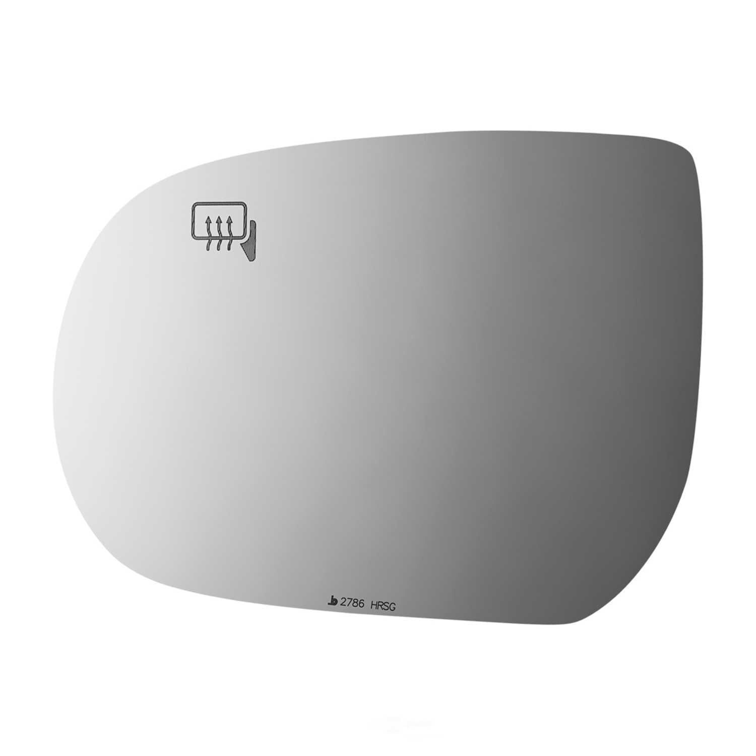 Burco Side View Mirror Replacement Glass with Motor Mount Plate - Clear Glass - 2786HRSG