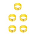 thumbnail image 3 of bedienty Knitting Rings Finger for Protection Thimble Adjustable Sewing Loop Specially-designed Crochet Tools for Home Yarn Crafts Thicken Fu Gold Ring 5Set, 3 of 6