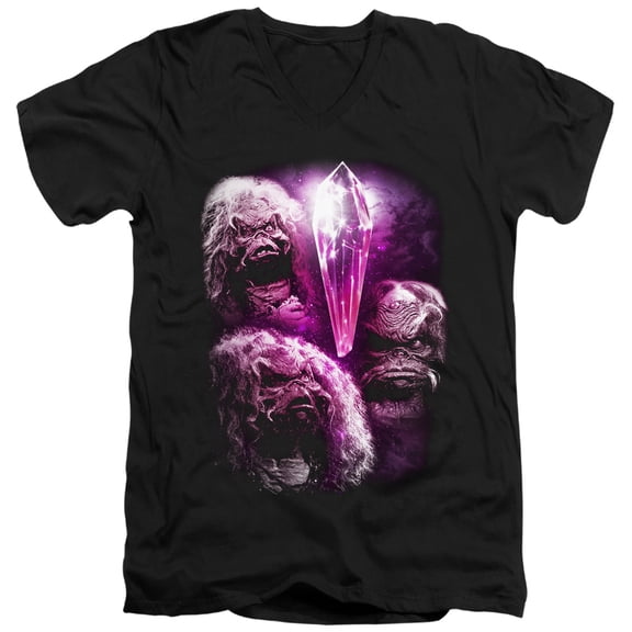 Dark Crystal/Howling S/S Adult V-Neck T-Shirt 30/1 T-Shirt Black
