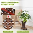 thumbnail image 7 of urorentea 2 Pack 16inch Wooden Plant Caddy with 5 Wheels, Rolling Plant Stand with 360° Caster Wheels, Thicken Wood Plant Dolly for Indoor Outdoor, Round Plant Rollers Tray for Large Plants & Pots, 7 of 7