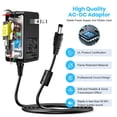 thumbnail image 2 of Gonine 12V Power Supply, 100V - 240V AC to DC 12V 3A 2A 1A Adapter Charger for 5050 3528 LED Strip CCTV Security Camera  Router LCD Monitor External Hard Drive, 12Vdc Power Cord US Plug, 2 of 7