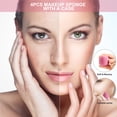 thumbnail image 2 of DUAIU Kit de 4 Esponjas de Maquillaje para Uso Seco y Húmedo - Aplicación Impecable para Líquidos, Cremas y Polvos - Incluye Caja de Regalo para Navidad, 2 of 6