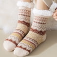 thumbnail image 7 of Nestiefly Fuzzy Slipper Socks for Women with Grip Dots, Non Slip Cozy Winter Gifts | Plush Sherpa Lining, Stretch Knit Beige, 7 of 7