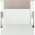 thumbnail image 1 of Grey Headboard, Simple Monochrome Patterns Geometric Linked Forms on Plain Background Modern, Upholstered Decorative Metal Bed Headboard with Memory Foam, Twin Size, White Grey, by Ambesonne, 1 of 4