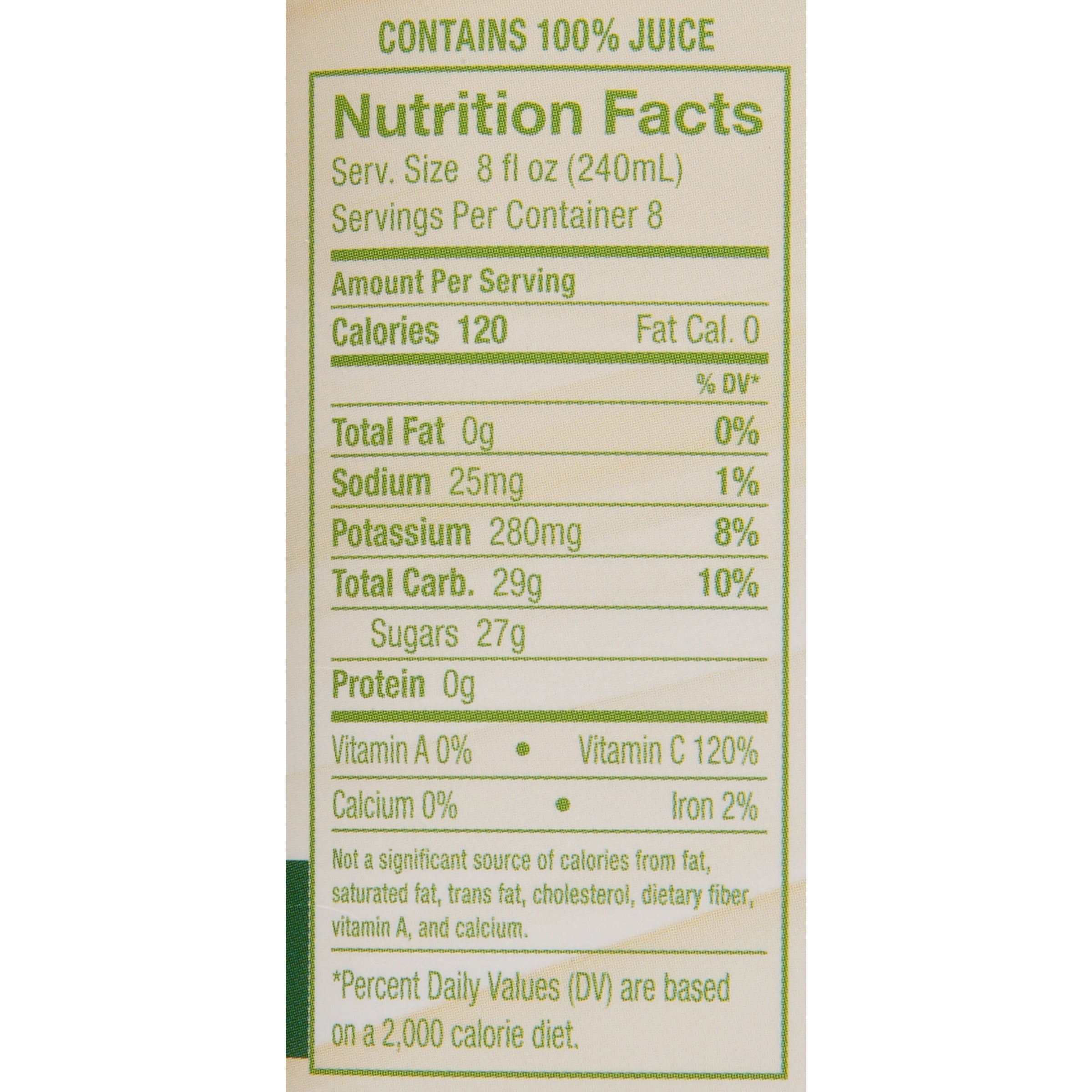 Juice Nutrition Facts Label Blog Dandk