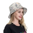 thumbnail image 4 of Balery Watercolor Floral Sun Hats for Men Women Bucket Hat UPF 50+ Buckey Hat Boonie Hat Foldable UV Protection Hiking Beach Fishing Summer, 4 of 9